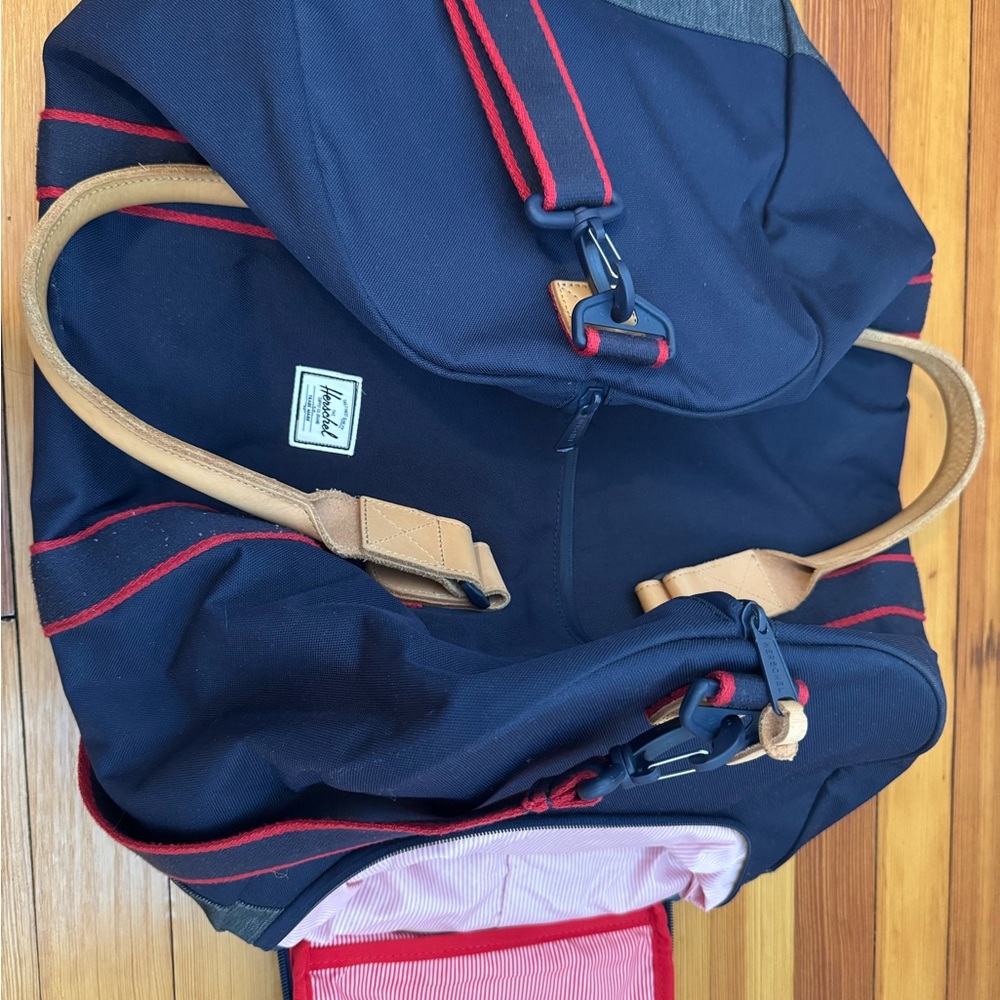 Herschel Supply Company Navy and Red Duffle